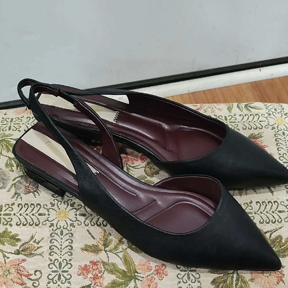 Franco Sarto Black Slingback Flats - Picture 1 of 6